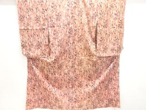 アンティーク　紋錦紗線描き模様着物